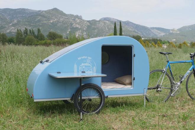 拖房车？法国新款纳米露营车来了pg电子免费模拟器自行车也能(图3)